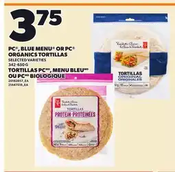 Independent City Market PC BLUE MENU OR PC ORGANICS TORTILLAS offer