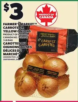Independent City Market FARMER'S MARKET CARROTS OR YELLOW ONIONS, 3 LB BAG offer