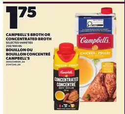 Independent City Market CAMPBELL'S BROTH OR CONCENTRATED BROTH, 250/900 ML offer