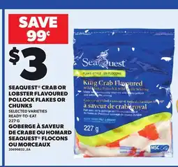 Independent City Market SEAQUEST CRAB OR LOBSTER FLAVOURED POLLOCK FLAKES OR CHUNKS offer
