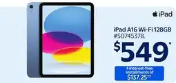 Walmart Apple iPad A16 Wi-Fi 128GB offer