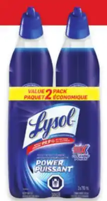 Walmart Lysol toilet bowl cleaner 2 x 710 mL, disinfectant spray 539 g, wipes 75s offer
