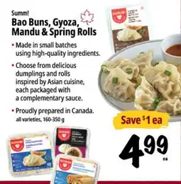 Farm Boy Summ! Bao Buns, Gyoza, Mandu & Spring Rolls offer