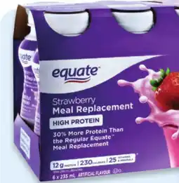 Walmart Equate high protein meal replacement shakes offer
