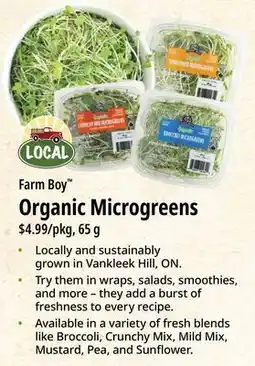 Farm Boy Farm Boy Organic Microgreens offer