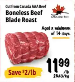 Farm Boy Boneless Beef Blade Roast offer