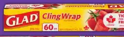 Food Basics GLAD PLASTIC WRAP offer