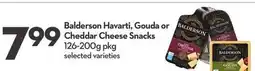 Longo's Balderson Havarti, Gouda or Cheddar Cheese Snacks offer