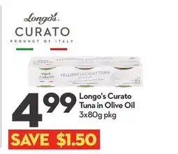 Longo's Longo's Curato Tuna in Olive Oil offer