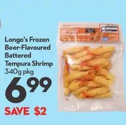 Longo's Longo's Frozen Beer-Flavoured Battered Tempura Shrimp offer
