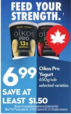 Longo's Oikos Pro Yogurt offer