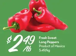 Longo's Fresh Sweet Long Peppers offer