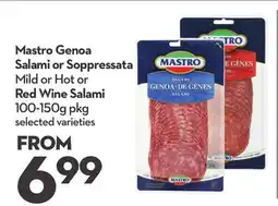 Longo's Mastro Genoa Salami or Soppressata Mild or Hot or Red Wine Salami offer
