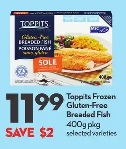 Longo's Toppits Frozen Gluten-Free Breaded Fish offer