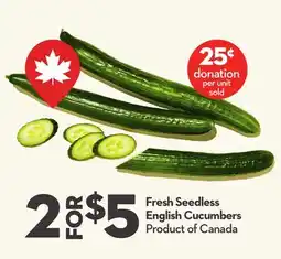 Longo's Fresh Seedless English Cucumbers offer