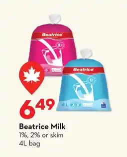 Longo's Beatrice Milk offer