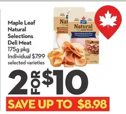 Longo's Maple Leaf Natural Selections Deli Meat offer