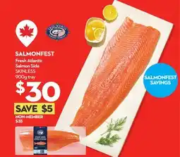 Longo's SALMONFEST Fresh Atlantic Salmon Side offer