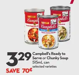 Longo's Campbell's Ready to Serve or Chunky Soup offer