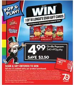 Longo's Orville Popcorn offer