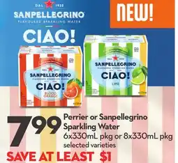 Longo's Perrier or Sanpellegrino Sparkling Water offer