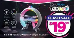 Showcase SonicVibes TrioTune 3-in-1 BT Speaker, Wireless Charger & Lamp offer