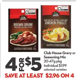 Longo's Club House Gravy or Seasoning Mix offer