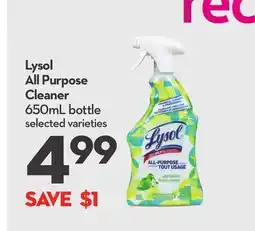 Longo's Lysol All Purpose Cleaner offer
