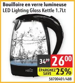 Sushi Shop LED Lighting Glass Kettle 1.7Lt offer