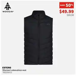 Sports Experts WOODS ESTERO Women's sleeveless vest offer