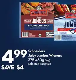 Longo's Schneiders Juicy Jumbos Wieners offer