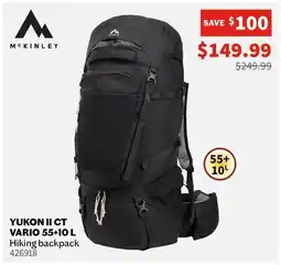 Sports Experts MCKINLEY YUKON II CT VARIO 55+10 L offer