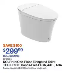 Patrick Morin One-Piece Elongated Toilet TELLURIDE, Hands-Free Flush, 4/6 L, ADA offer