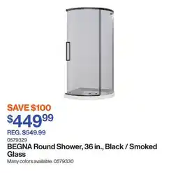 Patrick Morin BEGNA Round Shower, 36 in., Black / Smoked Glass offer