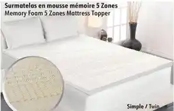 Sushi Shop Memory Foam 5 Zones Mattress Topper offer