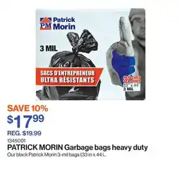 Patrick Morin Garbage bags heavy duty offer