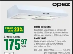 BMR OPAZ HOTTE DE CUISINE offer