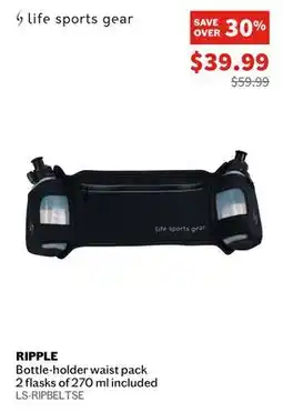 Sports Experts life sports gear RIPPLE Bottle-holder waist pack offer