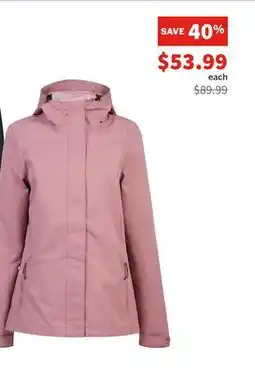 Sports Experts MCKINLEY TERANG II Women's hooded rain jacket offer