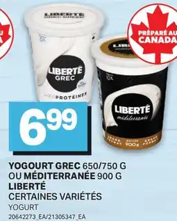 L'Intermarché YOGOURT GREC, 650/750 G OU MÉDITERRANÉE, 900 G | YOGURT offer