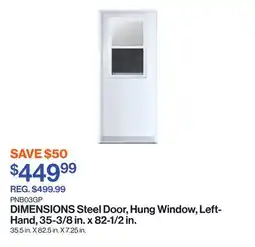 Patrick Morin Steel Door, Hung Window, Left-Hand, 35-3/8 in. x 82-1/2 in offer