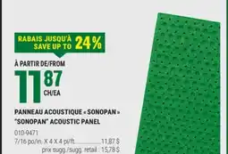 BMR PANNEAU ACoustIQUE SONOPAN offer