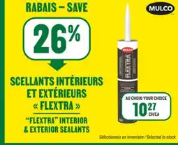 BMR 26% de rabais sur les scellants intérieurs et extérieurs Flextra offer