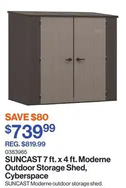 Patrick Morin 7 ft. x 4 ft. Moderne Outdoor Storage Shed, Cyberspace offer