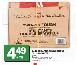 L'Intermarché SACS EN PAPIER POUR RÉSIDUS DE JARDIN | PAPER YARD WASTE BAG, 5 UN offer