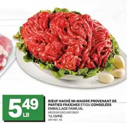 L'Intermarché BŒUF HACHÉ MI-MAIGRE PROVENANT DE PARTIES FRAÎCHES ET/OU CONGELÉES | MEDIUM GROUND BEEF offer