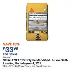 Patrick Morin LEVEL 125 Polymer-Modified Hi-Low Sellf-Leveling Underlayment, 22.7 kg, Grey offer