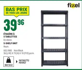 BMR ÉTAGÈRE À 5 TABLETTES offer