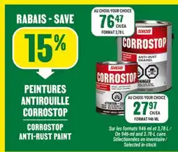 BMR 15% de rabais sur les peintures antirouille Corrostop offer