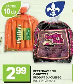 L'Intermarché BETTERAVES OU CAROTTES | BEETS OR CARROTS, SAC DE 10 LB offer